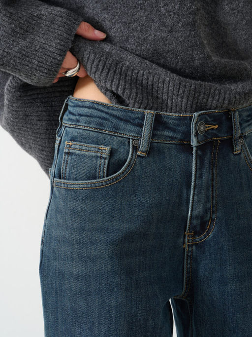 Джинсы женские утепленные темно-синие Bochetti