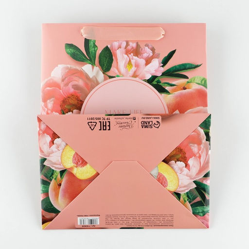 Пакет ламинированный с пластиковым окном Персики, 30,5 25 17,5 см - Дарите счастье фото 5