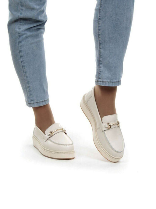 03-5062-6 BEIGE Лоферы женские (натуральная кожа)