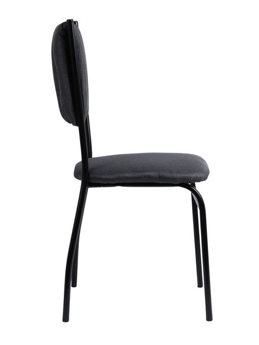 Стул мягкий для кухни разборный «Камелот», обивка рогожка, цвет чёрный/серый