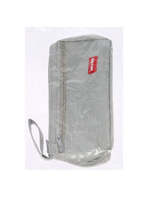 Пенал школьный «Классика», 2 отделения, на молнии, серый