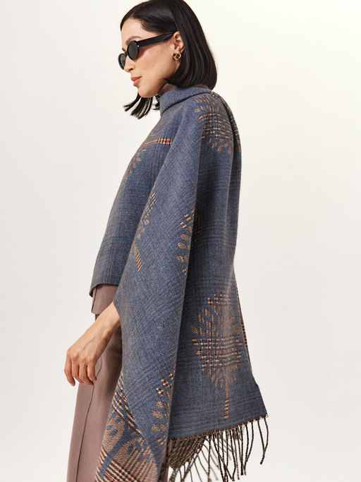 в составе ШЕРСТЬ и КАШЕМИР Большой, мягкий, теплый двусторонний палантин - Tantino фото 6