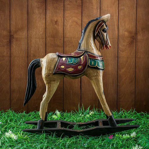 Сувенир «Лошадка качалка», 45×12×45 см, дерево