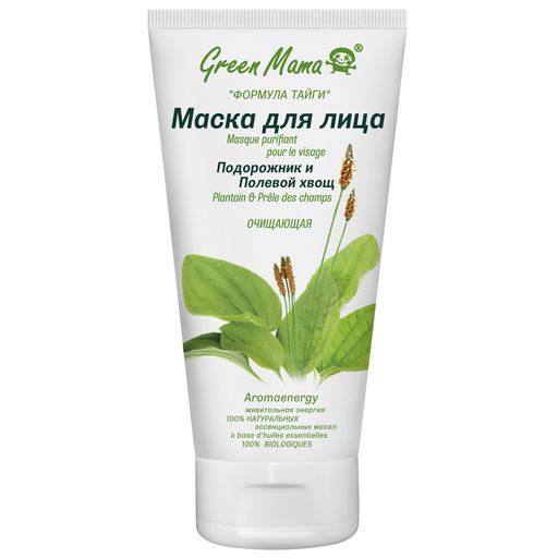 Маска д/лица Подорожник и полевой хвощ очищающая 170 мл - Green mama фото 3