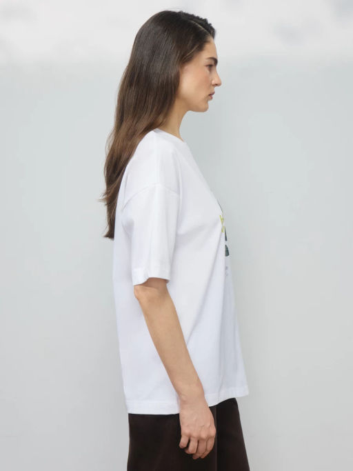 Футболка из хлопка с принтом / Zarina  фото 4