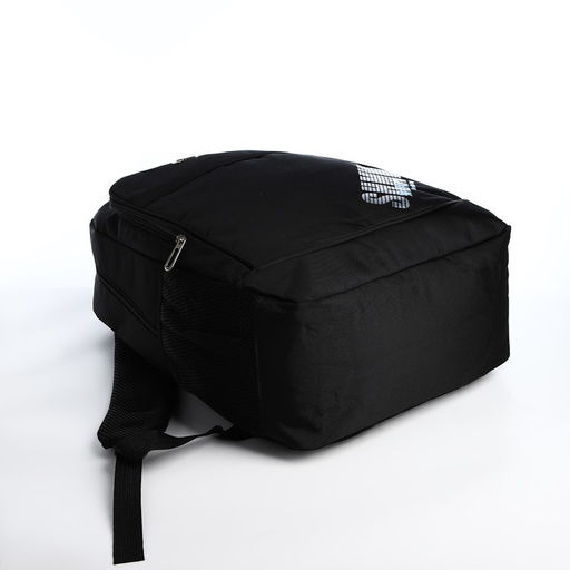 Рюкзак молодёжный на молниях, 4 кармана, размер 35×16×50 см, чёрный/синий