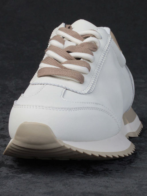 05-PDJ66-1 WHITE/BEIGE Кроссовки женские (натуральная кожа) - Фабричный китай фото 8