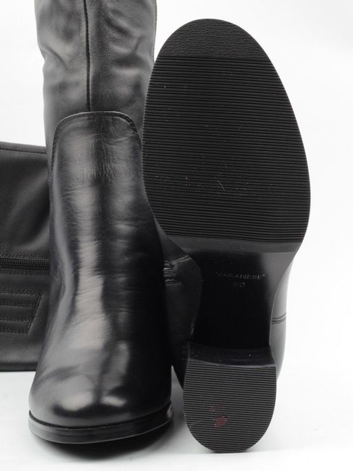 02-K83-D1 BLACK Сапоги зимние женские (натуральная кожа, натуральный мех (еврозима)) - Фабричный китай фото 15