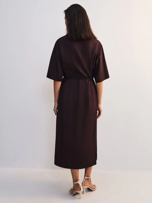 Льняное платье-рубашка с поясом ZR2605012904-27 / Zarina