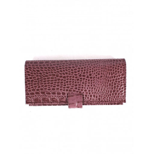 Портмоне женское Croco-ПР-950 с хлястиком натуральная кожа 2 отд, 13 карм, ирис кайман (25) 264730  фото 2