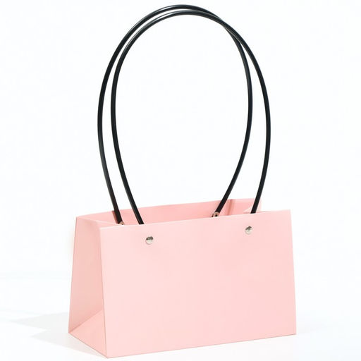 Цена за 10 шт. Сумка для цветов розовая влагостойкая, 22×10.5×13.5 см