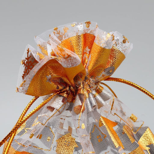 Цена за 20 шт. Мешочек подарочный органза Золотой город, 16 х 24 см +/- 1.5 см - Дарите счастье фото 3