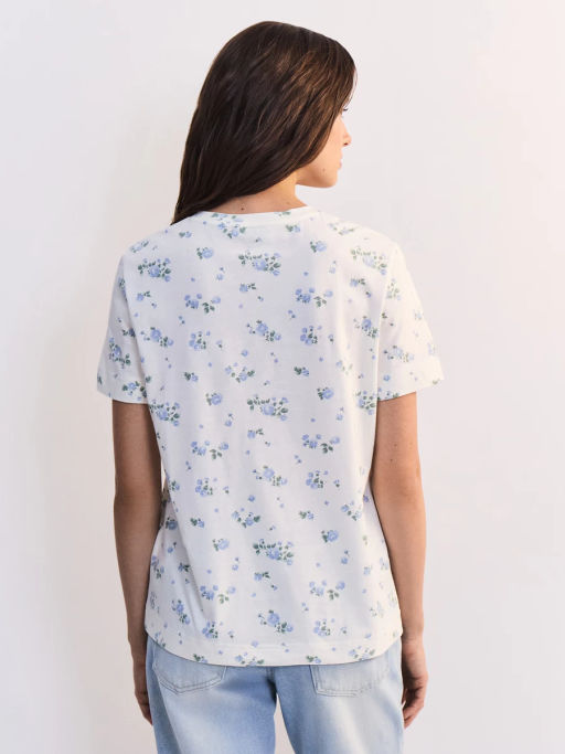 Футболка из хлопка с цветочным принтом ZR2605013417-237 / Zarina