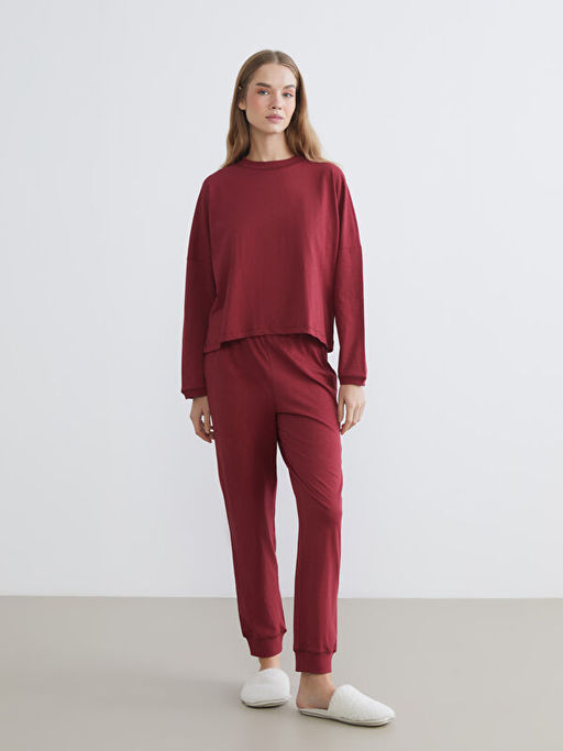 Bisiklet Yaka Kad?n Pijama Tak?m?