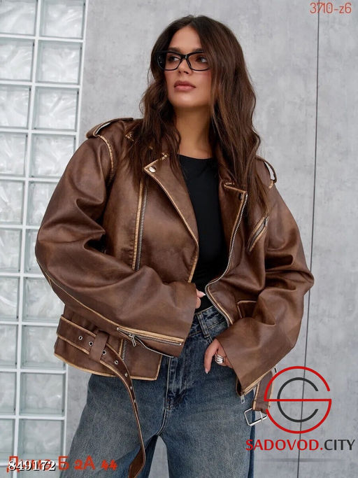 Кожаная женская куртка - Bruno фото 2