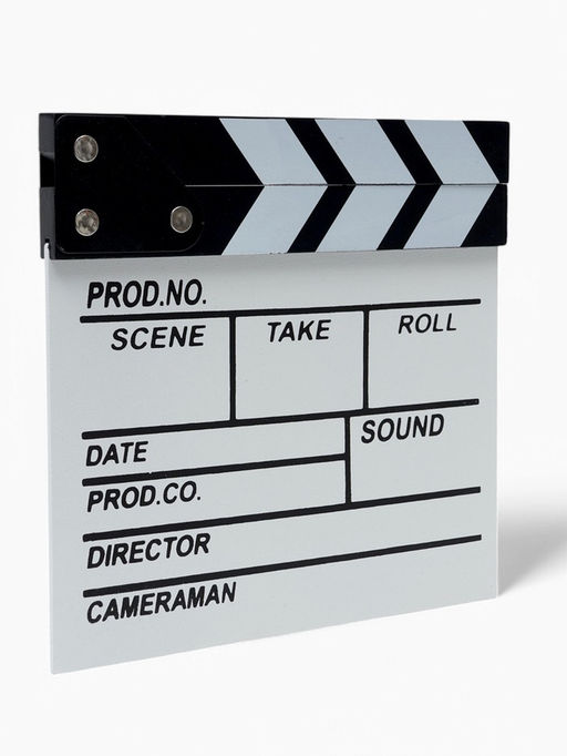Кинохлопушка режиссёра, белая, 20×20 см