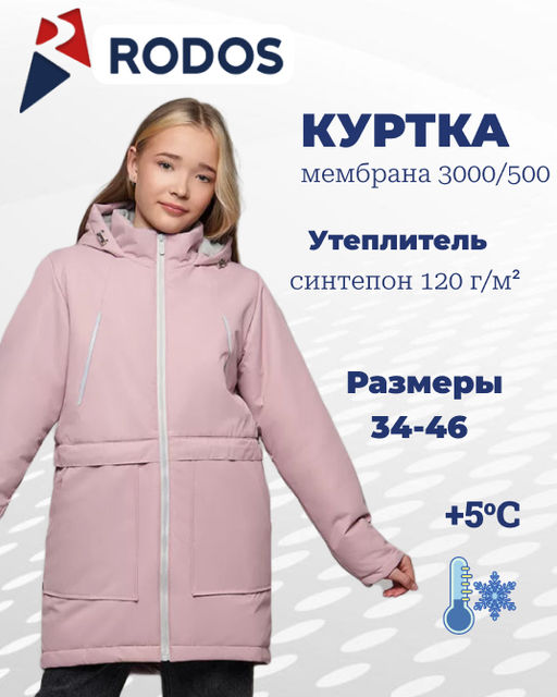 RODOS Куртка для девочки осень/весна М-301 Бирюза  фото 121