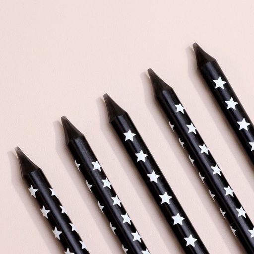 Цена за 3 шт. Свечи для торта «Золотая звезда», 6 см, 10 шт., чёрные