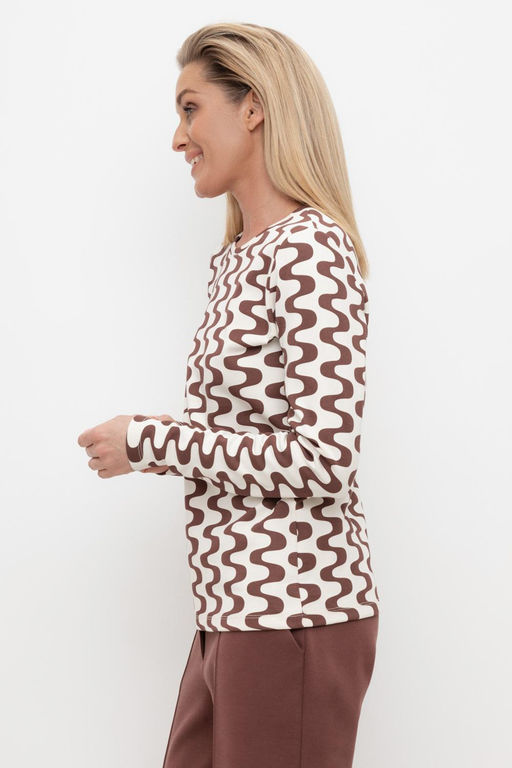 ЕВТ 3253/топленое молоко,волна джемпер жен