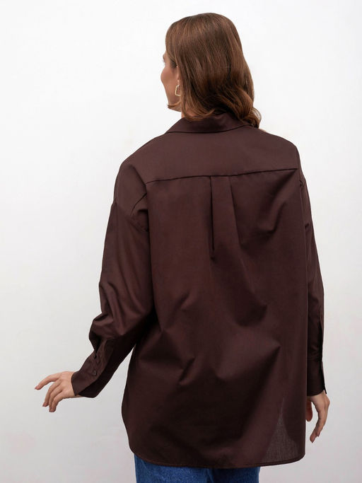 Блузка женская дл. рук. T-lab TL-BT-007 шоколад  фото 5