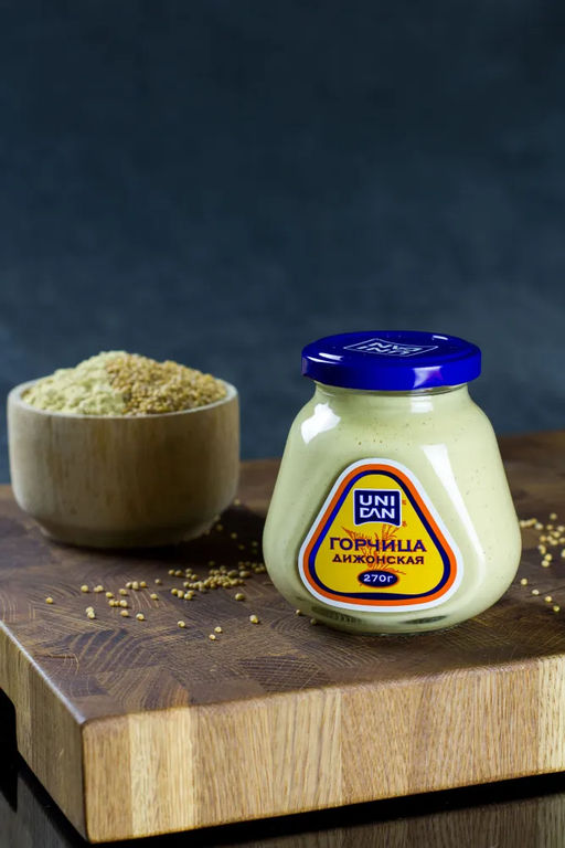 Горчица Дижонская UNI DAN 270г ст/б  фото 3