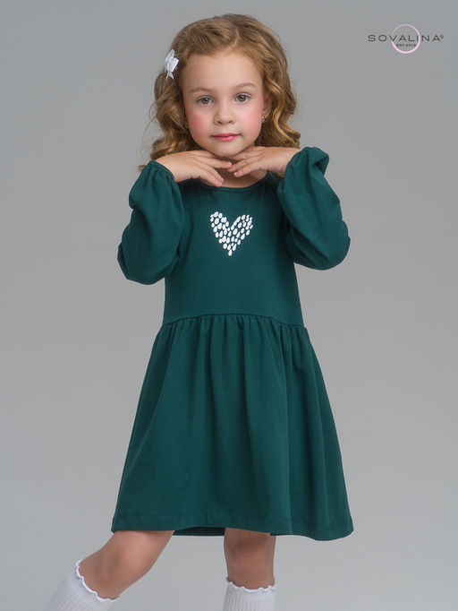 Платье Моана изумруд-лав