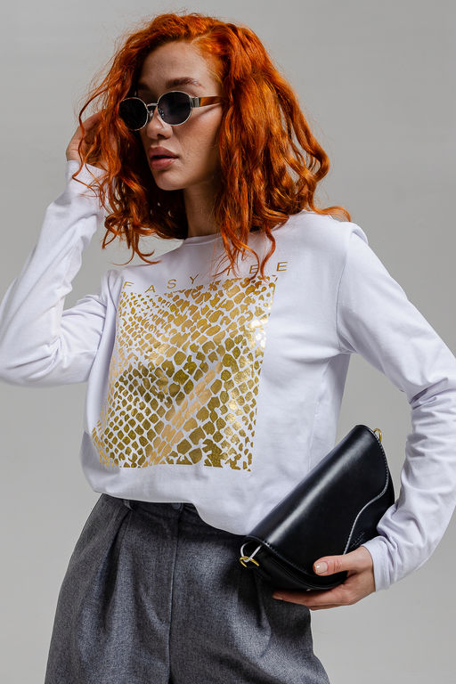 8519 Футболка с длинным рукавом женская