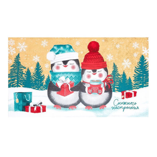 Набор кухонных полотенец Доляна Веселого Нового года 35х60см-4шт, 100% хл  фото 6