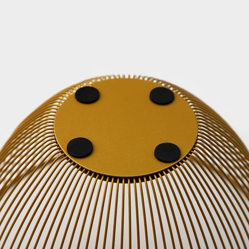 Фруктовница Доляна «Империя», 24.5×24.5×14 см, золотая