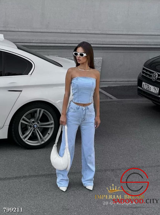 Женские джинсы с высокой посадкой - Bruno фото 2