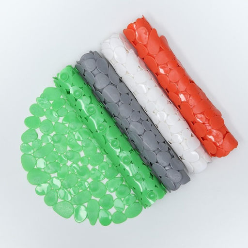 Коврик противоскользящий в ванну на присосках Доляна Крупная галька, 33?63 см, МИКС  фото 5