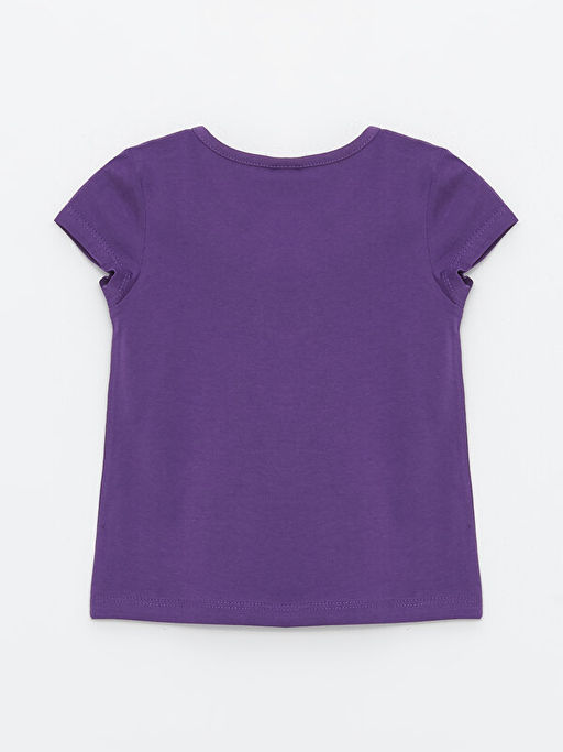 Bisiklet Yaka K?sa Kollu Bask?l? K?z Bebek Ti??rt - Waikiki фото 2