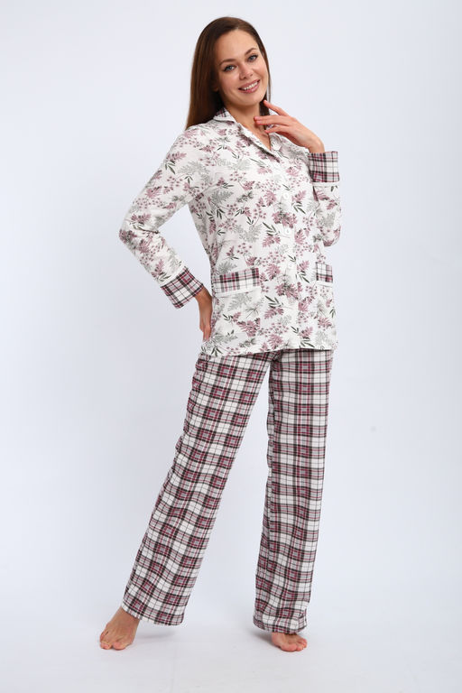 Пижама женская из футера Салли укроп