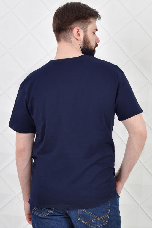 Арт. 67113 Футболка мужская 50-58 (5 шт) Цвет:темно-синий