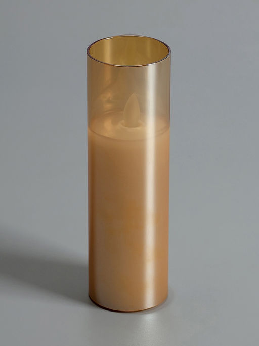 Светодиодная свеча «Золотистая», 18×5.5 см, от батареек AAx2, свечение тёплое белое