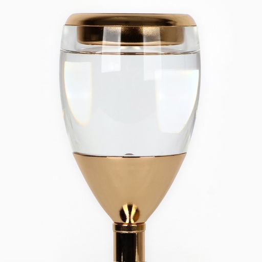 Подсвечник металлический «Безмятежность», стекло, на 1 свечу, цвет золото, 11×11×21 см