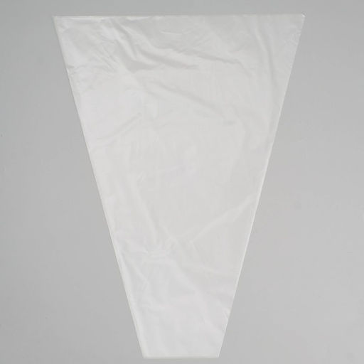 Цена за 50 шт. Пакет для цветов конус "Алиса", прозрачный, 45 х 60 см