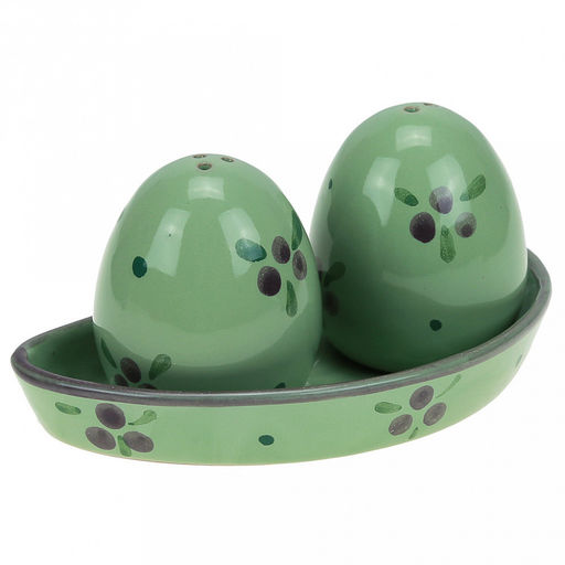 Можжевельник Набор для специй керамический Премиум Дуо: солонка, перечница, на подставке, в коробке (Россия)