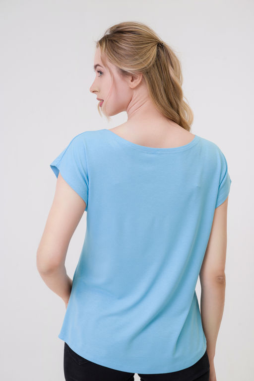 Футболка женская из вискозы Лирика бледно-голубой Call me angel - Амадэль фото 9