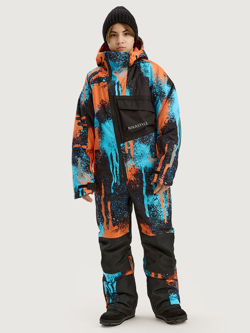 Комбинезон 8з1525 оранж/черный