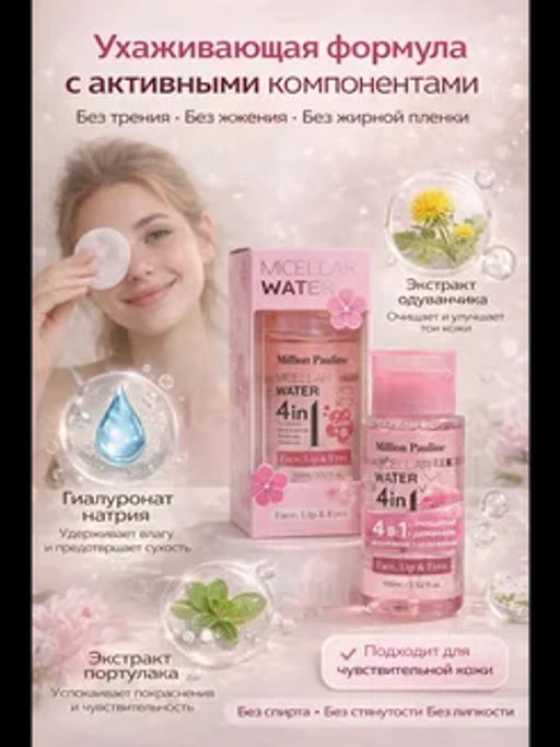 Мицеллярная вода для снятия макияжа 4 в 1 - Beauty фото 7
