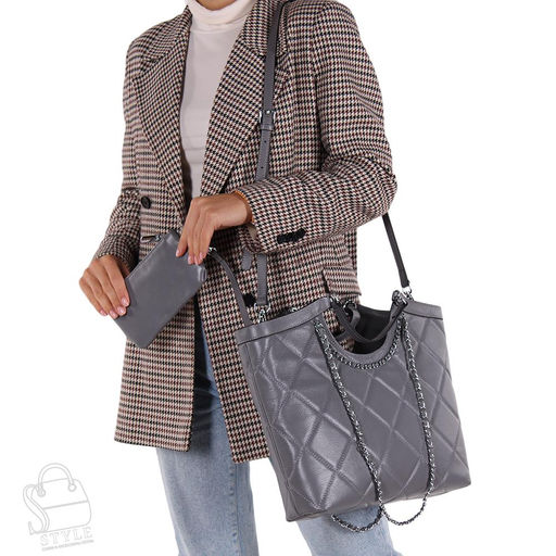 Сумка женская кожаная 3371S gray S-Style/50  в Новосибирске