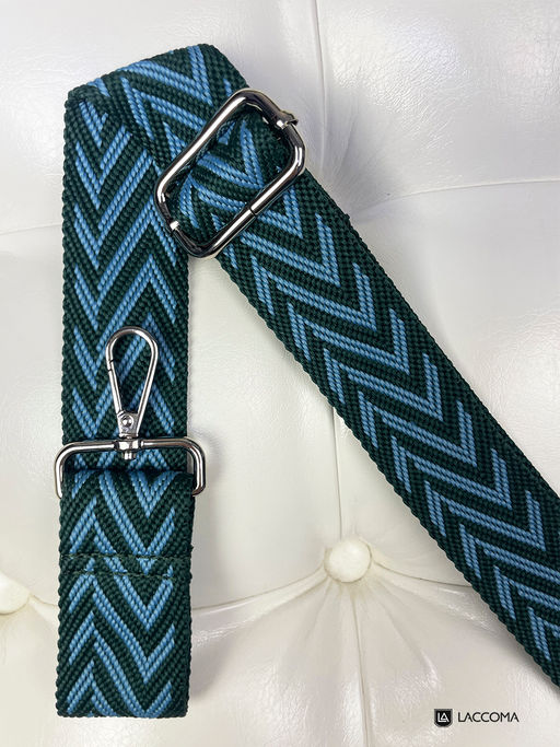 LACCOMA ремень 1000-елка-3,8-зеленый/голубой полиэстр