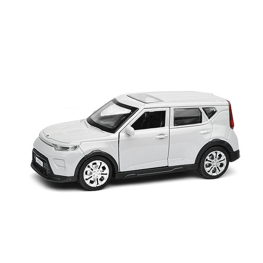 Машина металл KIA Soul 12 см, (двери, багаж., серебряный) инерц., в коробке