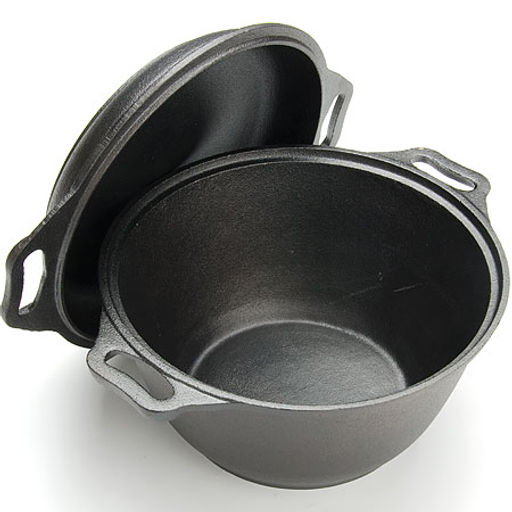 26025 Кастрюля 3 л.+кр/ск 2в1 24 см чугун MB (х2) - Mayer&boch фото 2