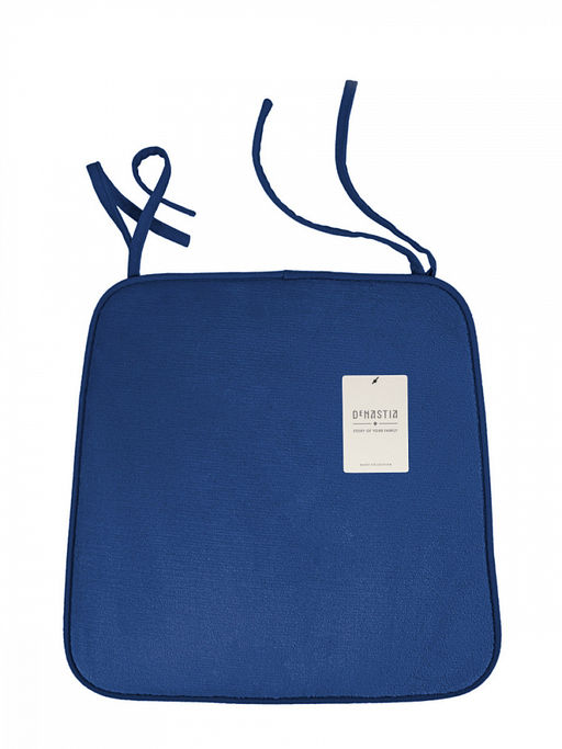 Подушка на стул 40x35x38 синий фланель