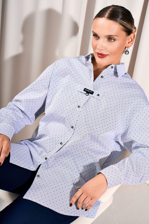 Рубашка LISSANA 5037 белый синий