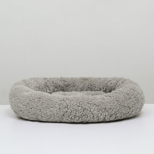 Лежанка для собак и кошек Уют, мягкий мех, 50 х 42 х 11 см, серая - Пижон фото 10