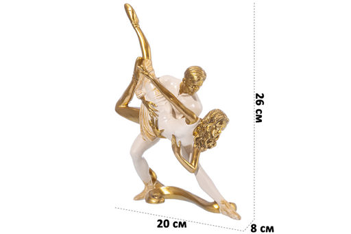 Статуэтка 20*8*26 см "Пара танцоров", золото