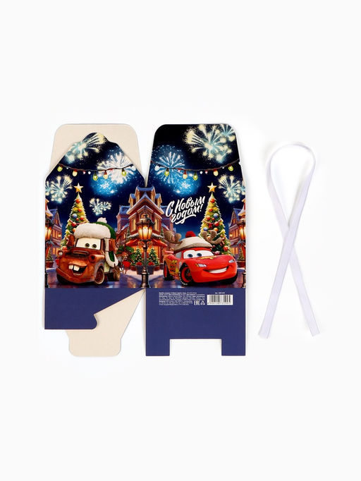 Цена за 4 шт. Коробка складная С Новым годом! 12 ? 12 ? 12 см